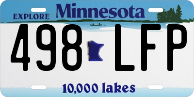 MN license plate 498LFP