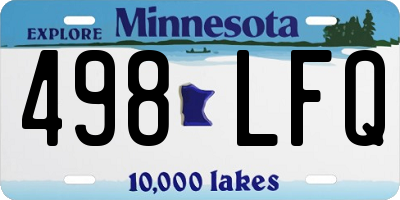 MN license plate 498LFQ