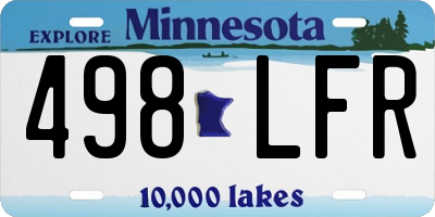 MN license plate 498LFR