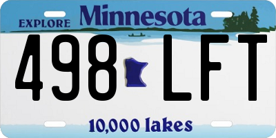MN license plate 498LFT