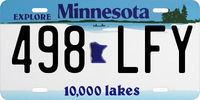 MN license plate 498LFY