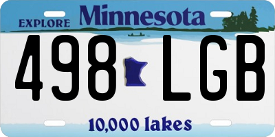 MN license plate 498LGB
