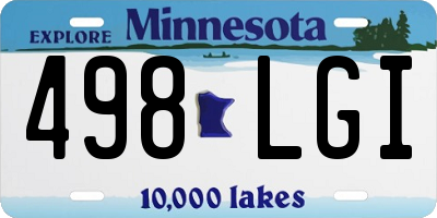 MN license plate 498LGI