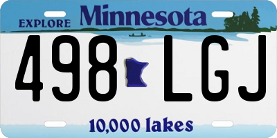 MN license plate 498LGJ