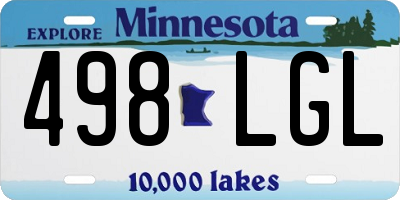 MN license plate 498LGL