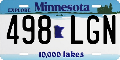 MN license plate 498LGN