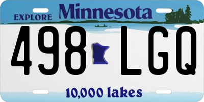 MN license plate 498LGQ