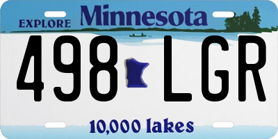 MN license plate 498LGR