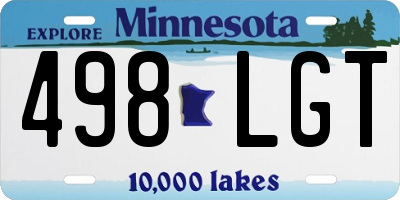 MN license plate 498LGT