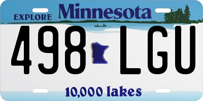 MN license plate 498LGU