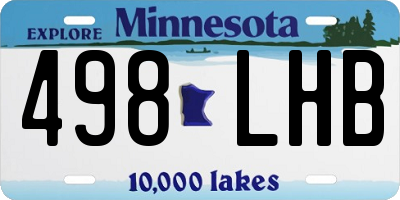 MN license plate 498LHB