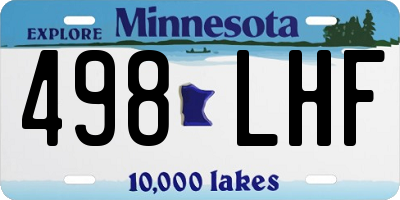 MN license plate 498LHF