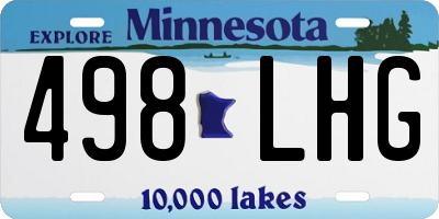 MN license plate 498LHG