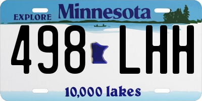 MN license plate 498LHH