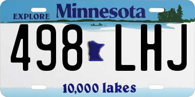 MN license plate 498LHJ