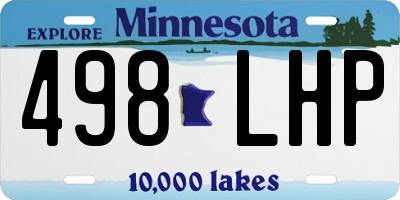 MN license plate 498LHP
