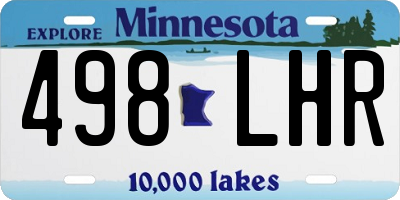 MN license plate 498LHR