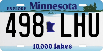 MN license plate 498LHU