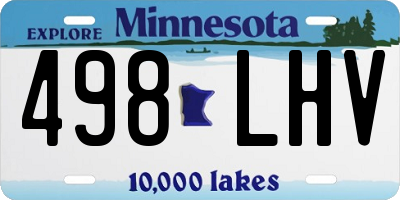 MN license plate 498LHV