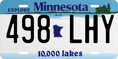 MN license plate 498LHY