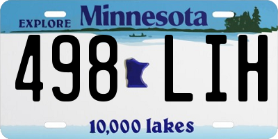 MN license plate 498LIH