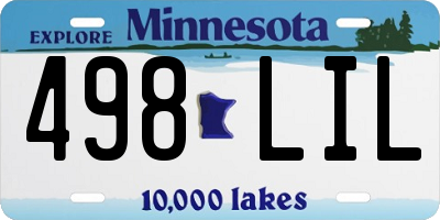 MN license plate 498LIL