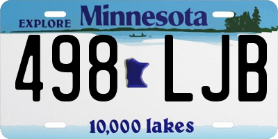 MN license plate 498LJB