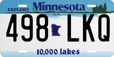 MN license plate 498LKQ