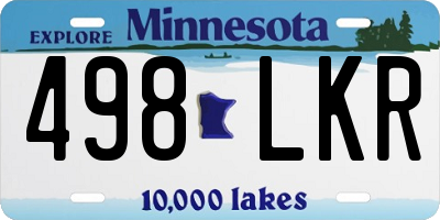 MN license plate 498LKR