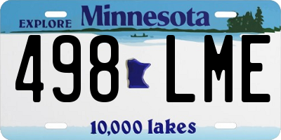 MN license plate 498LME