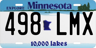MN license plate 498LMX