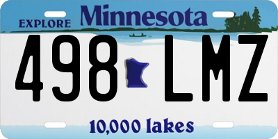 MN license plate 498LMZ