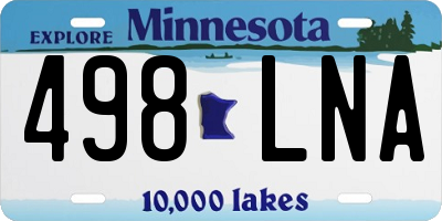 MN license plate 498LNA