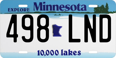 MN license plate 498LND
