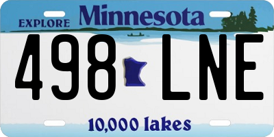 MN license plate 498LNE