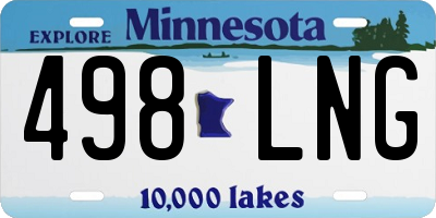MN license plate 498LNG