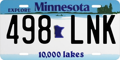MN license plate 498LNK