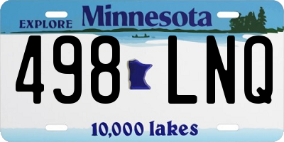 MN license plate 498LNQ