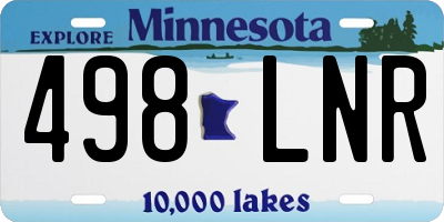 MN license plate 498LNR