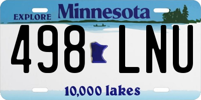 MN license plate 498LNU