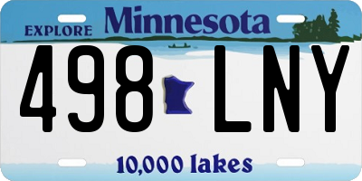 MN license plate 498LNY