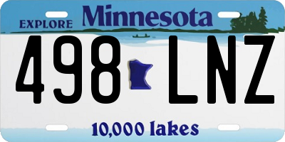 MN license plate 498LNZ