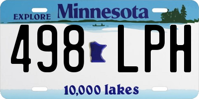 MN license plate 498LPH