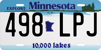 MN license plate 498LPJ