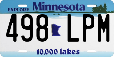 MN license plate 498LPM