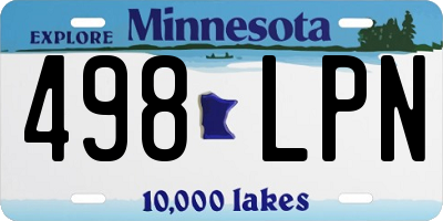 MN license plate 498LPN