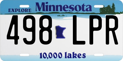 MN license plate 498LPR