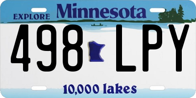 MN license plate 498LPY
