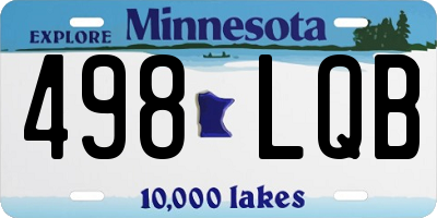 MN license plate 498LQB