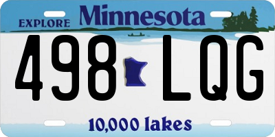 MN license plate 498LQG